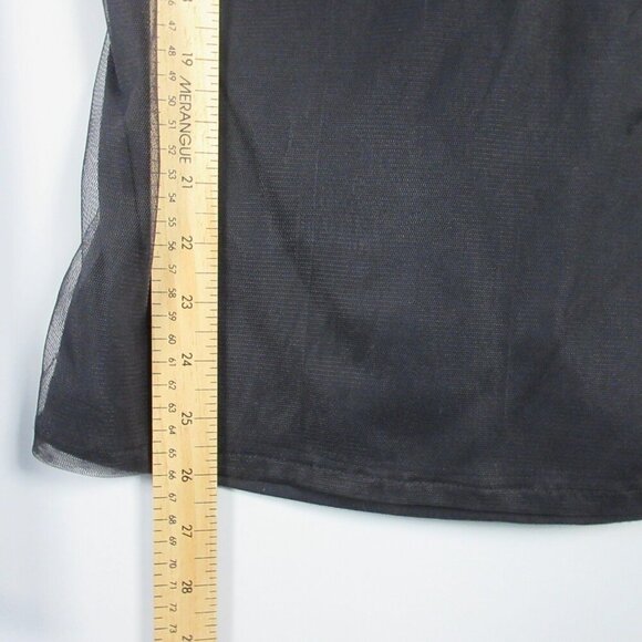 Club Monaco Women Top S Black Starburst Sequin LS Sheer Beaded Luxury Party 226 - Picture 11 of 12